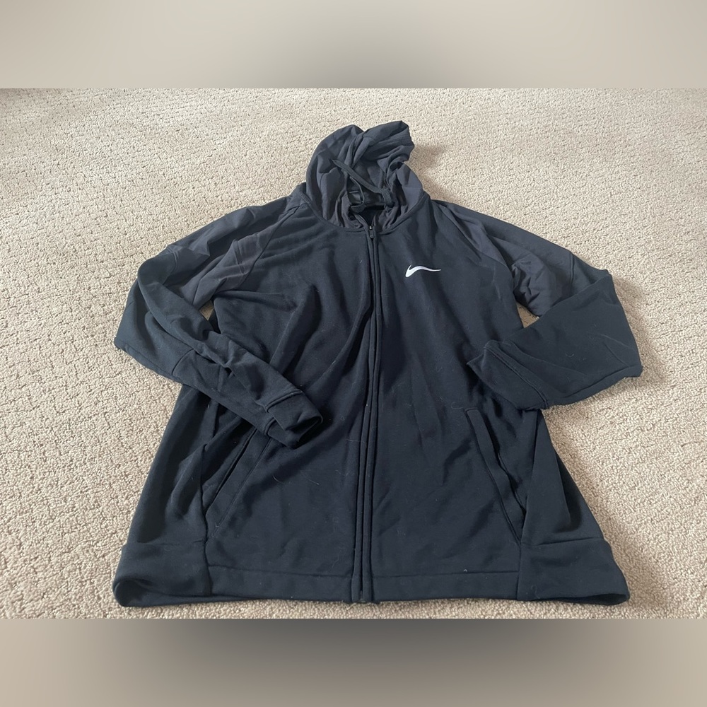 Men’s Nike Black Zip Up Hoodie Size Large Bin 49